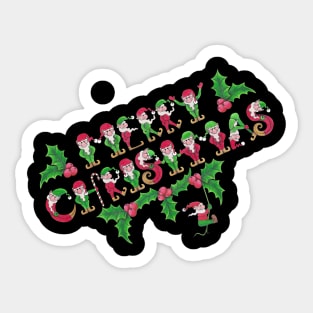 The ELFabet wishes you a MERRY CHRISTMAS! Sticker